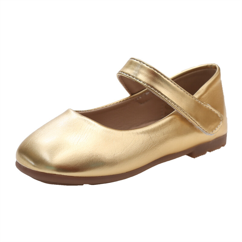 Mažų mergaičių odiniai batai dideli vaikams, plokščiapadžiai šviesia oda Vaikiška Mary Janes Prašmatni paprasta mada princesė pavasario rudeniniai blizgūs batai