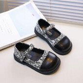 2024. aasta uued tüdrukute printsessikingad libisemiskindlad laste nahast kingad, lihtsas stiilis lastejalatsid, lamedad jalatsid kevad-sügiskool, mitmekülgne