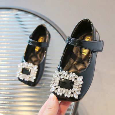 Printsessikingad tüdrukule tüdrukule Mary Janes kevadised luksuslikud Diamante lakknahast kingad Pulmalapsed Printsessikingad