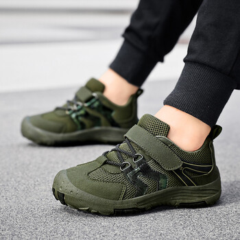 Παιδικά Casual Army Green Boys Παπούτσια Breathable Mesh Αθλητικά Παπούτσια Καλοκαιρινά Μαθητικά Παιδικά Αθλητικά Παπούτσια