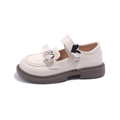 Laste nahast kingad Läikivmust koolitüdruku kingad Mood Sügis Uus Armastus Lapsed Printsess Põhjus Mary Jane Kingad Sweet Chic