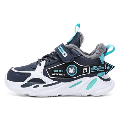 Χειμερινά παιδικά παπούτσια Αθλητικά αθλητικά παπούτσια για αγόρι βελούδινα ζεστά παιδικά καθημερινά αθλητικά παπούτσια Πλατφόρμας μόδας βαμβακερά παπούτσια Αθλητικά πάνινα παπούτσια τένις για αγόρι