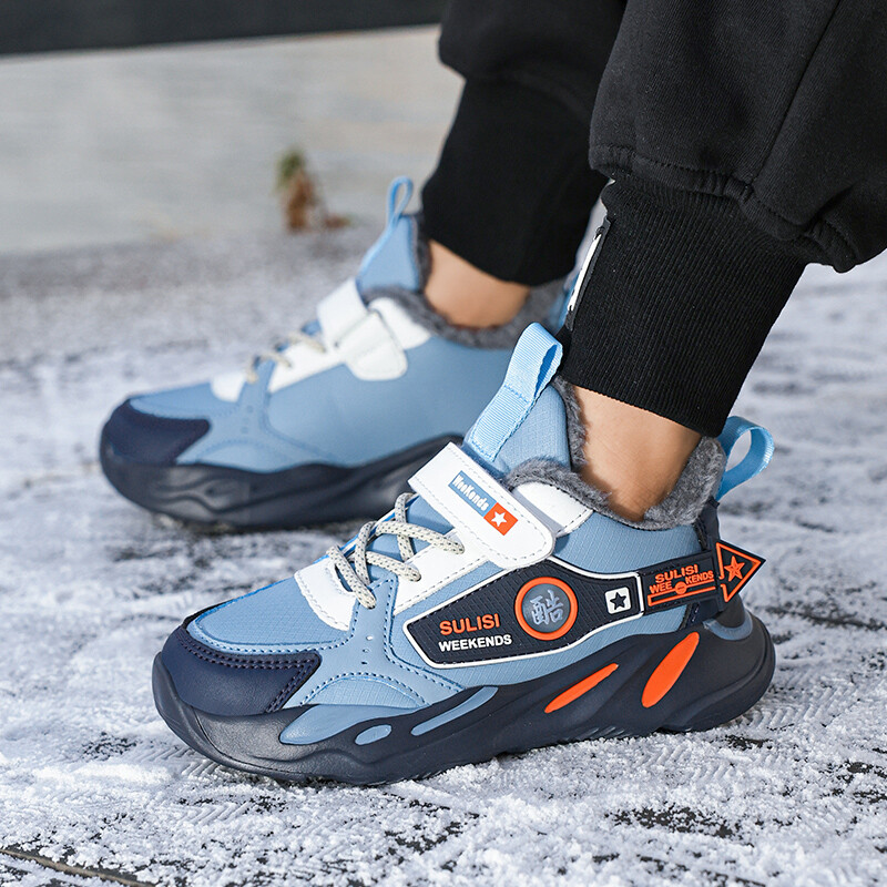 Χειμερινά παιδικά παπούτσια Αθλητικά αθλητικά παπούτσια για αγόρι βελούδινα ζεστά παιδικά καθημερινά αθλητικά παπούτσια Πλατφόρμας μόδας βαμβακερά παπούτσια Αθλητικά πάνινα παπούτσια τένις για αγόρι