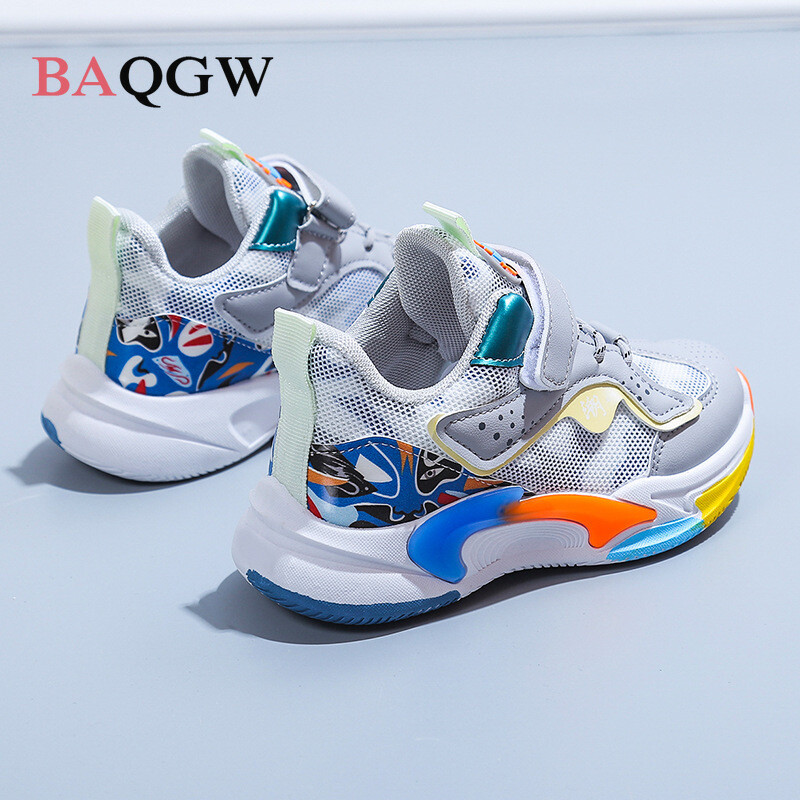 Laste tossud Spordijalatsid poistele Kerged Mugavad Poiste Moodsad Laste vabaaja võrkkangast hingavad libisemisvastased korvikingad