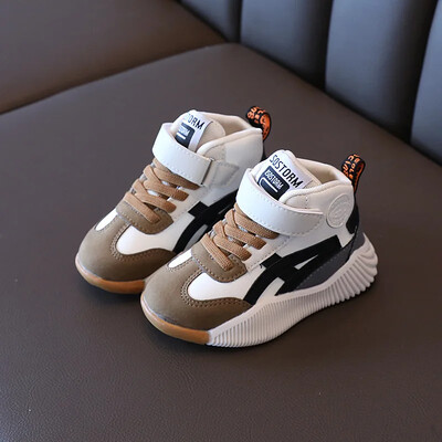 Детски маратонки Спортни ежедневни дишащи обувки Пролет Есен Бебешки момчета Меки неплъзгащи се детски спортни обувки Баскетболни обувки