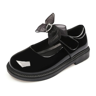 Dječje kožne cipele New Bow Girl Princess Cipele Meki potplat Ležerne studentske kožne crne cipele Cipele za nastup Plesne cipele