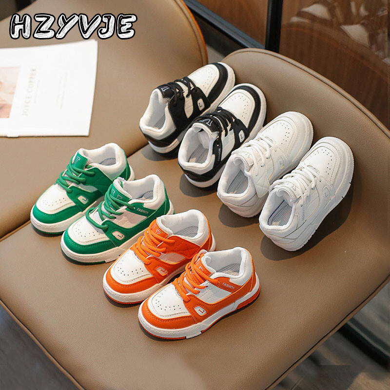 Dječja ležerna sportska obuća Jesenska nova moda za dječake Visoke cipele kontrastnih boja Protuklizne sportske košarkaške cipele