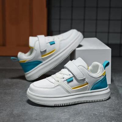 2022. aasta sügis, uus võrk, vabaaja nahast poiste jalatsid, tüdrukute jalatsid, valged, väikelaste jalatsid, tennised, lapsed, lapsed, hingavad