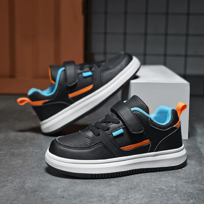 2022. aasta sügis, uus võrk, vabaaja nahast poiste jalatsid, tüdrukute jalatsid, valged, väikelaste jalatsid, tennised, lapsed, lapsed, hingavad