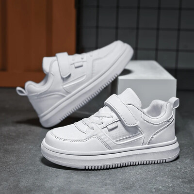 2022. aasta sügis, uus võrk, vabaaja nahast poiste jalatsid, tüdrukute jalatsid, valged, väikelaste jalatsid, tennised, lapsed, lapsed, hingavad