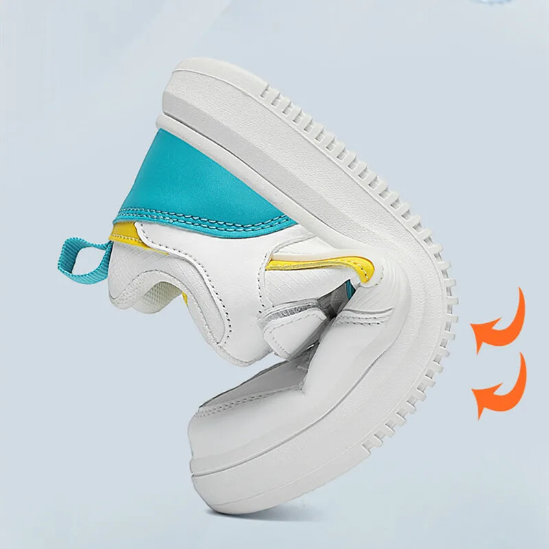 2022. aasta sügis, uus võrk, vabaaja nahast poiste jalatsid, tüdrukute jalatsid, valged, väikelaste jalatsid, tennised, lapsed, lapsed, hingavad