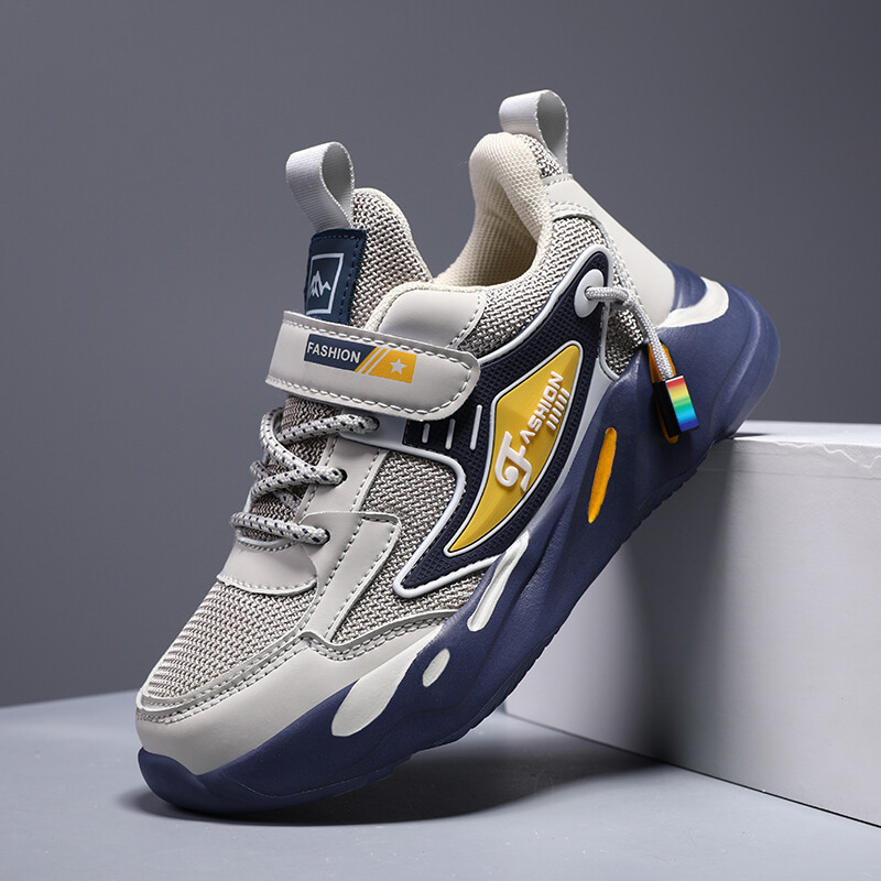 Lastepoiste moetrend vabaaja tossud libisemiskindlad laste spordijalatsid hingav võrk, mugav kanda