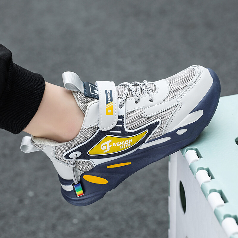 Lastepoiste moetrend vabaaja tossud libisemiskindlad laste spordijalatsid hingav võrk, mugav kanda