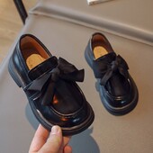 Kevad-sügis Lapsed Loaferid Tüdrukud Suur vibu platvormkingad Laste Oxfordi jalanõud Õmblemine Nahast vabaajajalatsid Baby 324A