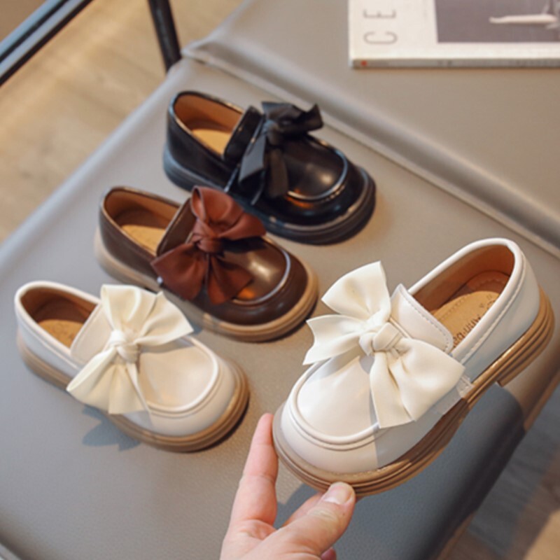 Kevad-sügis Lapsed Loaferid Tüdrukud Suur vibu platvormkingad Laste Oxfordi jalanõud Õmblemine Nahast vabaajajalatsid Baby 324A