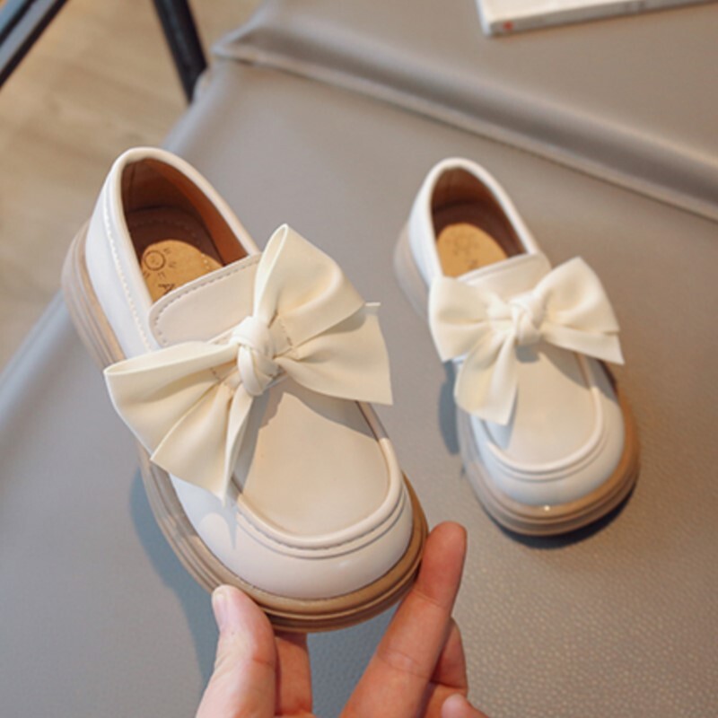 Kevad-sügis Lapsed Loaferid Tüdrukud Suur vibu platvormkingad Laste Oxfordi jalanõud Õmblemine Nahast vabaajajalatsid Baby 324A