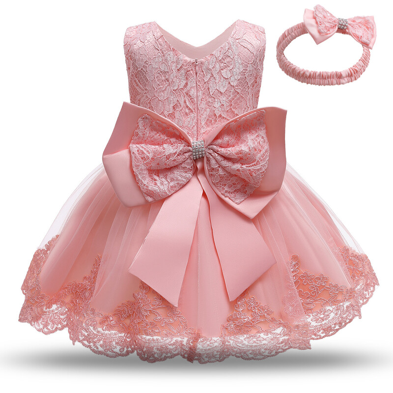 Βρεφικό φόρεμα Princess One Year Baby Dress Κορδέλα Φούστα Tutu Βρεφικό φόρεμα με δαντέλα 