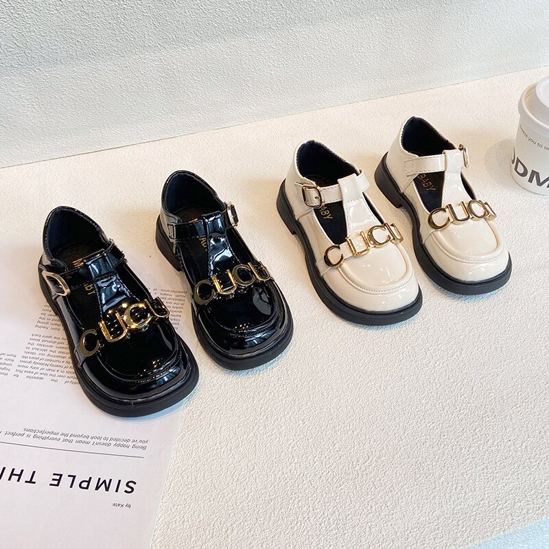 Sügisene uus tüdrukumood Ilusad lapsed, püksid jalatsid, libisemiskindlad, kulumiskindlad tüdrukud, ühekordsed nahast kingad, lamedad Briti stiilis