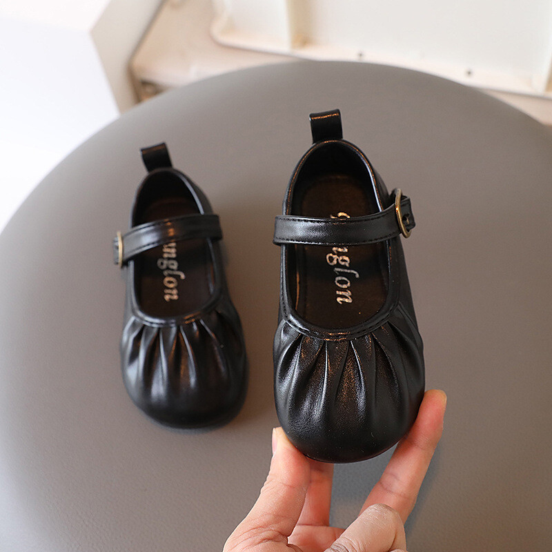 Pavasara rudens bērnu ādas apavi Elpojošas meiteņu plakanas kurpes Causal Vienkāršs stils Daudzpusīgi Neslīdoši Bērnu apavi Mary Jane