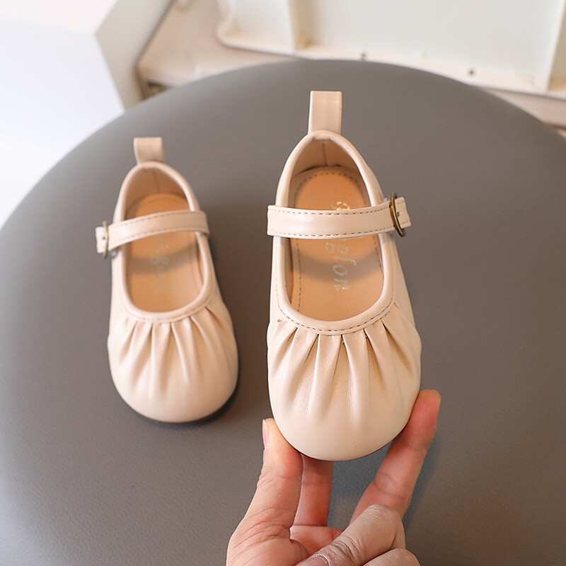 Pavasara rudens bērnu ādas apavi Elpojošas meiteņu plakanas kurpes Causal Vienkāršs stils Daudzpusīgi Neslīdoši Bērnu apavi Mary Jane