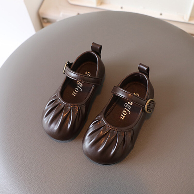 Pavasara rudens bērnu ādas apavi Elpojošas meiteņu plakanas kurpes Causal Vienkāršs stils Daudzpusīgi Neslīdoši Bērnu apavi Mary Jane