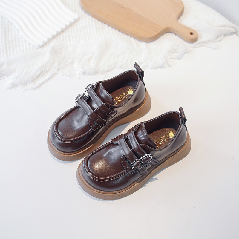 Laste ühevärvilised nahast kingad Kevad Uus Suurbritannia Poiste vormirõivad Koolijalatsid Lihtne vabaaja Lihtne Lapsed Moodsad Tüdrukud PU