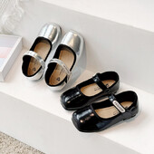 Кожени обувки за момичета за парти, сватба, детски плитки обувки на принцеса, мека подметка, малки деца, обувки на принцеса Mary Janes