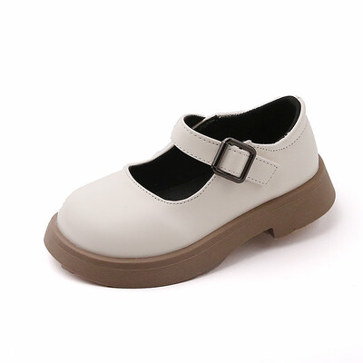 Pantofi din piele pentru fete multicolore cu vârf rotund anti-alunecare, primăvară, toamnă, în aer liber, pantofi din piele PU prințesă, sandale de femeie