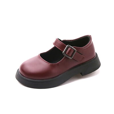 Pantofi din piele pentru fete multicolore cu vârf rotund anti-alunecare, primăvară, toamnă, în aer liber, pantofi din piele PU prințesă, sandale de femeie