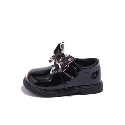 Meiteņu ādas apavi smilškrāsas/melnas pretslīdēšanas loks āra PU meitenēm ikdienas ādas apavi pavasara rudens 21-30 izmērs Sandalias De Mujer