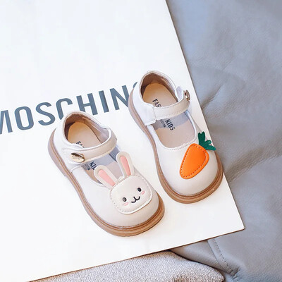 Tüdrukute kingad sügiseks Armas jänes porgand Lastele Multikas Pehmed libisemiskindlad nahast kingad Lastekleit Lame mood Põhjus Mary Janes