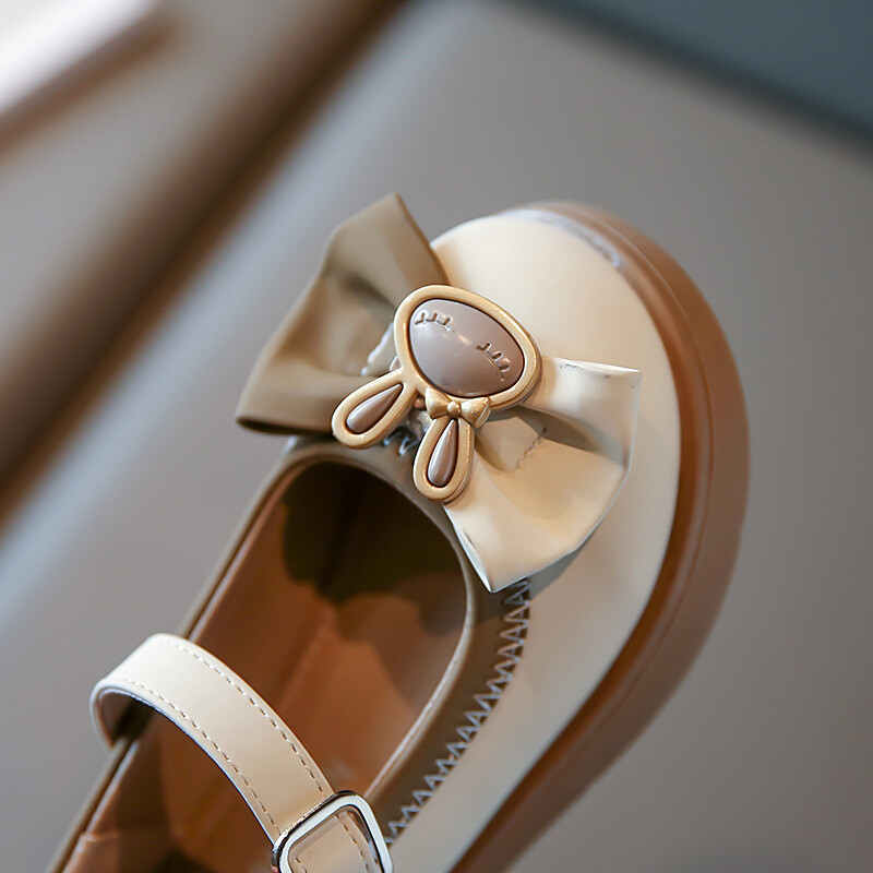 Cipele za djevojčice Dječje cipele Kožne cipele za djevojčice Ležerne ravne cipele s mašnom i slatkim zecom Obuća za princeze za studentske ljetne zabave