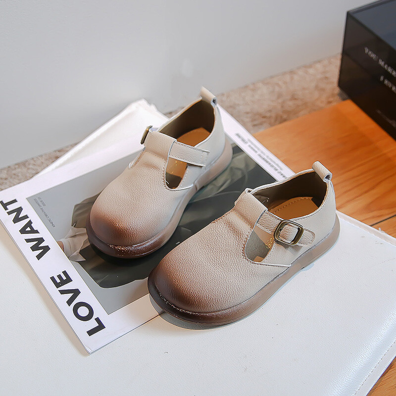Кожени обувки за малко момиче Обикновени детски парти обувки Пролет Есен Ежедневни детски училищни обувки Пролет Есен Меко дъно
