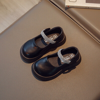 Tüdrukute printsessikingad Sügis Uued Laste Pehme Tald Mood Rhinestonest Nahast kingad Koolipidu Pulmad Lastejalatsid J122