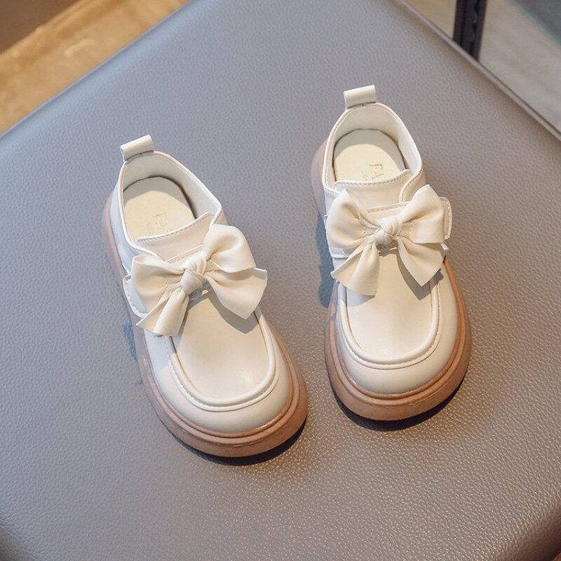 2024, primăvară, toamnă, noi copii, pantof pentru fete, modă în stil britanic, prințesă șic, papion, pantof de performanță casual anti-alunecos