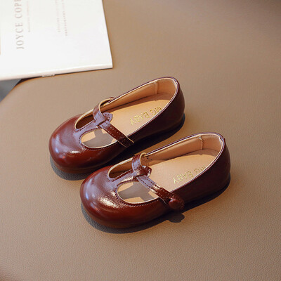 Väikeste tüdrukute nahast kingad Väljalõiked Põhjuslikud lapsed Printsessikingad Kevad-sügis Lapsed Mitmekülgsed lamedad kingad Klassikaline mood stiil