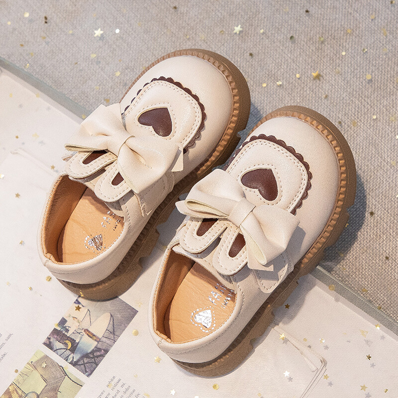 Δερμάτινα παπούτσια για κορίτσια με φιόγκο Παιδικά παπούτσια Bunny Princess Soft Sole Παιδικά Loafers All Match 2024 Άνοιξη Φθινόπωρο Νέο