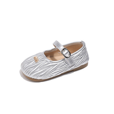 2024. aasta kevad-sügis, uus tüdruk, väikesed PU-nahast kingad, pehme tallaga ümmargused varbad, ühe jalaga vabaaja põrandakatted