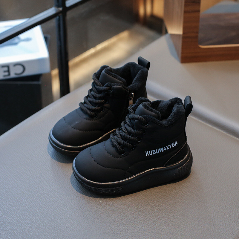 Cizme de zăpadă pentru copii la modă Cizme de bumbac pentru fete, cu fundul gros cald, iarnă, noi, anti-alunecare, pentru băieți, cizme confortabile pentru copii