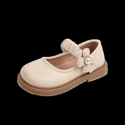 Tüdrukute mustad nahast kingad koolipeoks Lilled Lilled keskmise suurusega lastele Lasteprintsess Sweet Mary Janes Mood