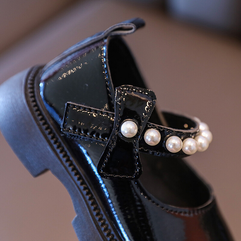 Dječje kožne cipele Proljetna moda za djevojčice Mary Janes PU gornji meki donji dio Ružičasto crni debeli donji dio Martinje za dječake