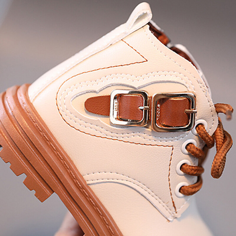 Sügissaapad Lastemood Tüdrukutele Trend Nahast kingad poistele Lühikesed saapad Lapsed Briti stiilis saapad välistingimustes libisemisvastased