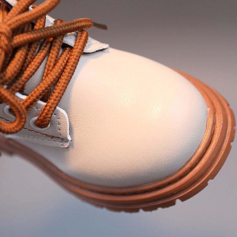 Sügissaapad Lastemood Tüdrukutele Trend Nahast kingad poistele Lühikesed saapad Lapsed Briti stiilis saapad välistingimustes libisemisvastased