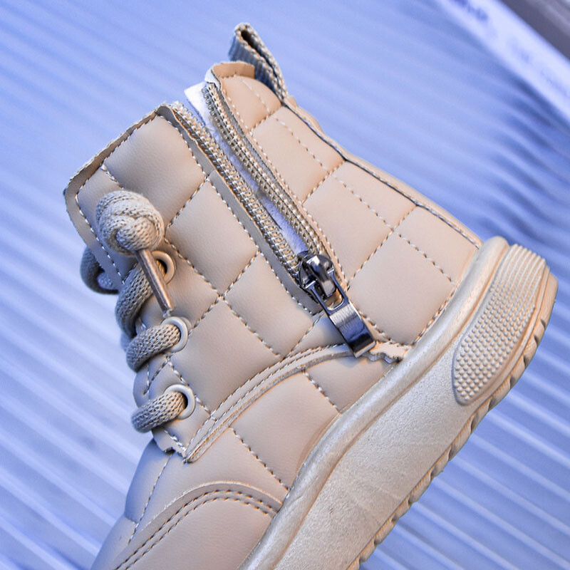 Lapsed sügistalvised puuvillased saapad Beebi soojad pehmed jalanõud poisid tüdrukud moes nahast saapad