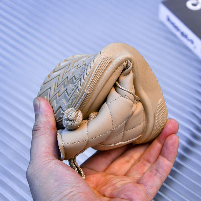 Lapsed sügistalvised puuvillased saapad Beebi soojad pehmed jalanõud poisid tüdrukud moes nahast saapad