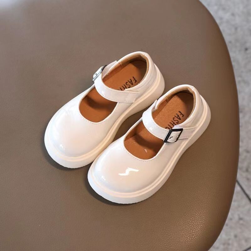 Uued retro tüdrukute paksu põhjaga kõrgendatud mood Korea väikesed nahast kingad vabaaja ja mugavad õpilaskingad Laste kingad