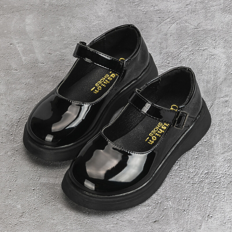 Uued retro tüdrukute paksu põhjaga kõrgendatud mood Korea väikesed nahast kingad vabaaja ja mugavad õpilaskingad Laste kingad