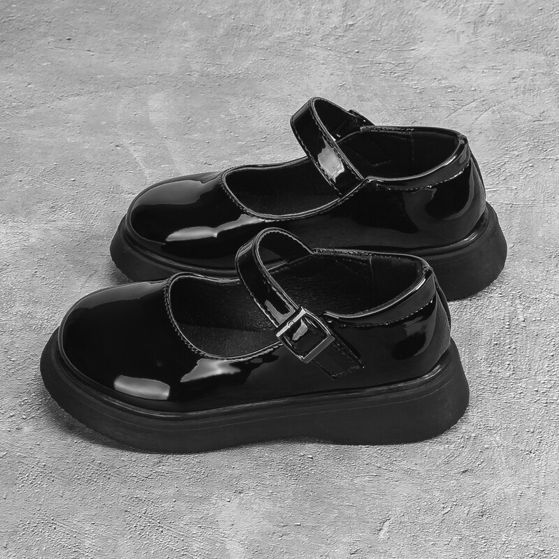 Uued retro tüdrukute paksu põhjaga kõrgendatud mood Korea väikesed nahast kingad vabaaja ja mugavad õpilaskingad Laste kingad