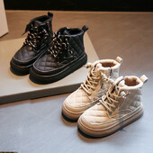 Lastele Soojad Lühikesed Saapad Talvised Poisid Ilusad Briti Stiilis Saapad Tüdrukutele Moodsad puuvillased jalanõud Laste Veekindlad Soojad Talvekingad