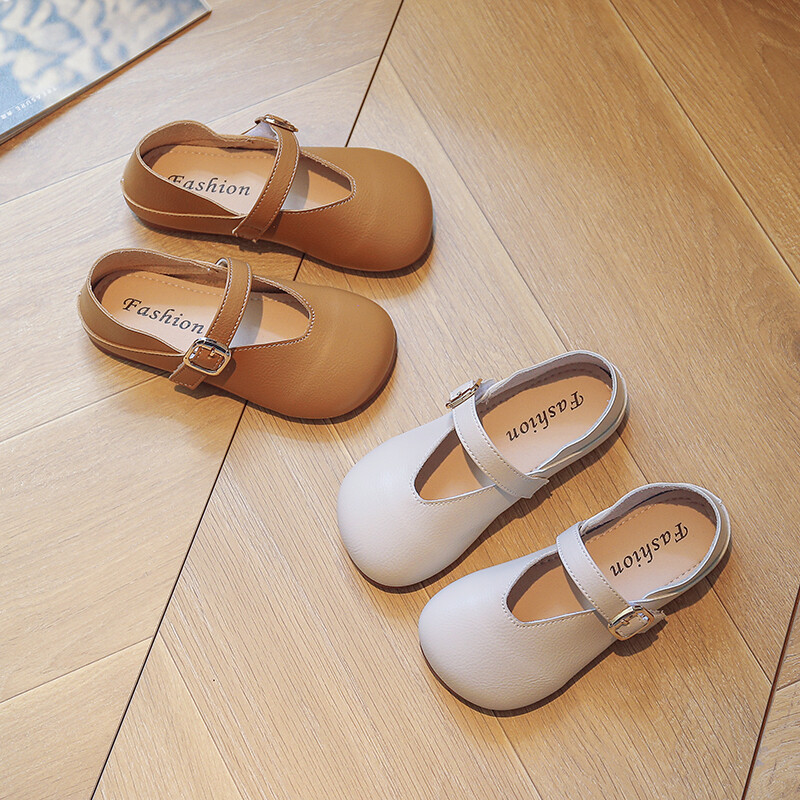 Valge Pruun Must Tüdrukute Nahast Kingad Lapsed Printsessikingad Pehme põhjaga Vaba aeg Üksikjalatsid Lastejalatsid